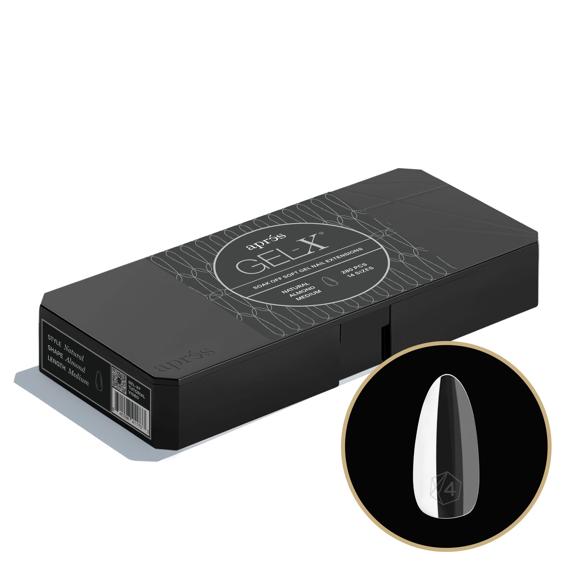 Gel-X&amp;reg; Natural Almond Medium Box of Tips - Mini (280pcs)