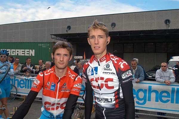 Fr&auml;nk (l) and Andy Schleck