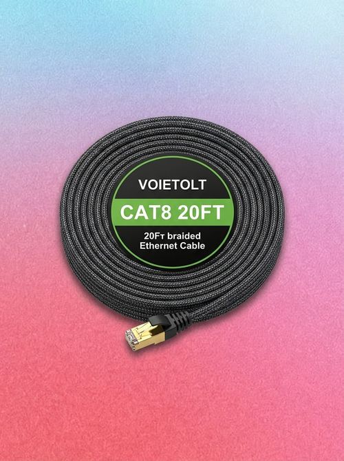 Cat 8 Flat Ethernet Cable (20 feet)