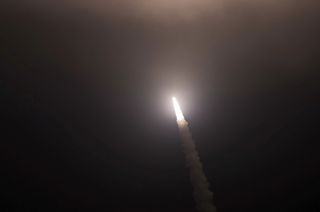 An unarmed Minuteman III intercontinental ballistic missile launches during an operational test at 3:40 a.m. EDT (0740 GMT; 12:40 a.m. PDT) on May 9, 2019, at Vandenberg Air Force Base, California.