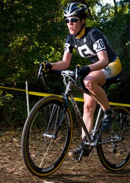 Ann D'Ambruoso (Ladies First) on her way to a third place podium finish.