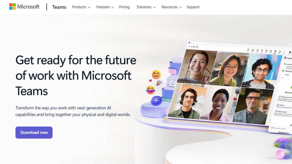 Website screenshot of Microsoft Teams (September, 2025)