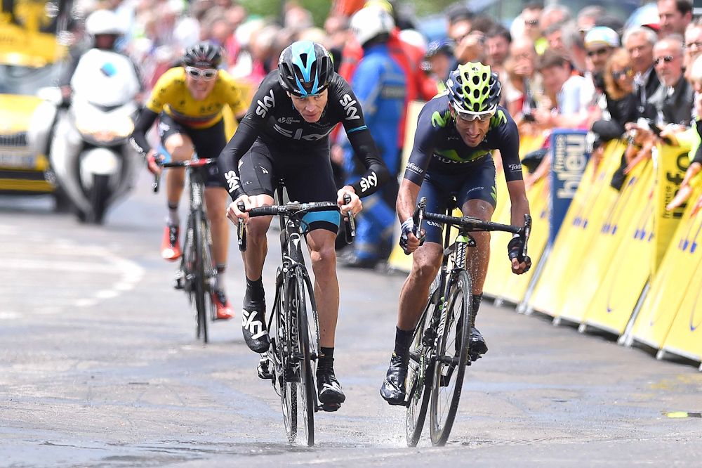 Chris Froome at the stage 6 finish.