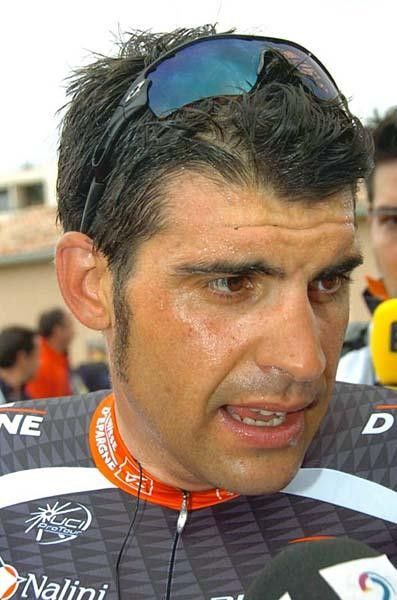 Oscar Pereiro (Caisse d'Epargne) analyses his ride right after the finish.
