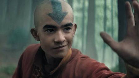 Gordon Cormier as Aang in Avatar: The Last Airbender season 2