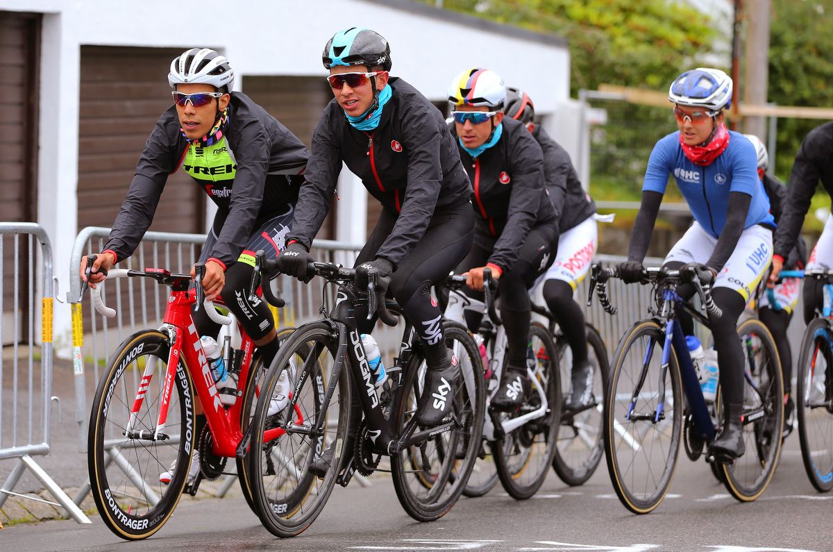 Jarlinson Pantano and Sebasti&aacute;n Henao lead the Colombian ride