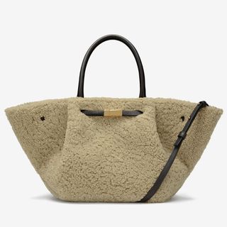 Demellier London shearling tote bag