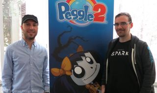 Sylvain Dubrofsky and Paul Acevedo Peggle 2 banner Electronic Arts