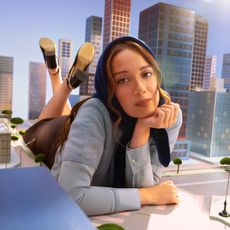 Laufey posing for Everlane's Fall 2025 Campaign