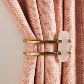 Maura rose quartz curtain tieback