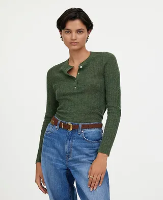 madewell, Alpaca-Blend Henley Sweater