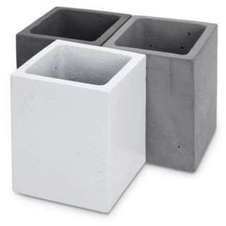 Square cement pen holder set of three