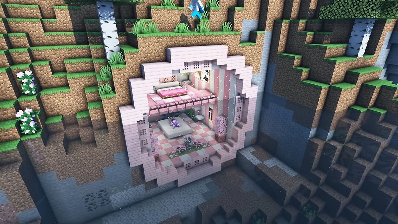 Minecraft builds - an underwater cherry blossom base by ManDooMiN