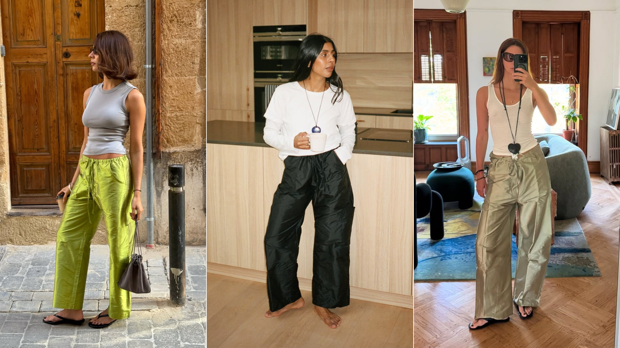 @smythsisters @monikh @briesarawelch wear shantung silk trousers
