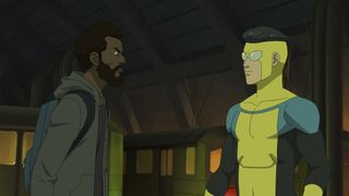 Angstrom Levy confronts an alternate universe's Mark Grayson in Invincible season 2