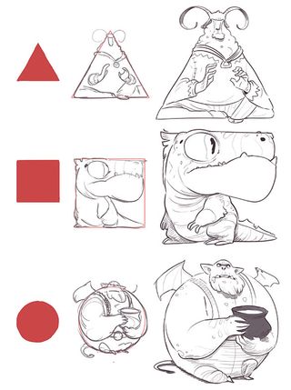 creature design: basic shapes