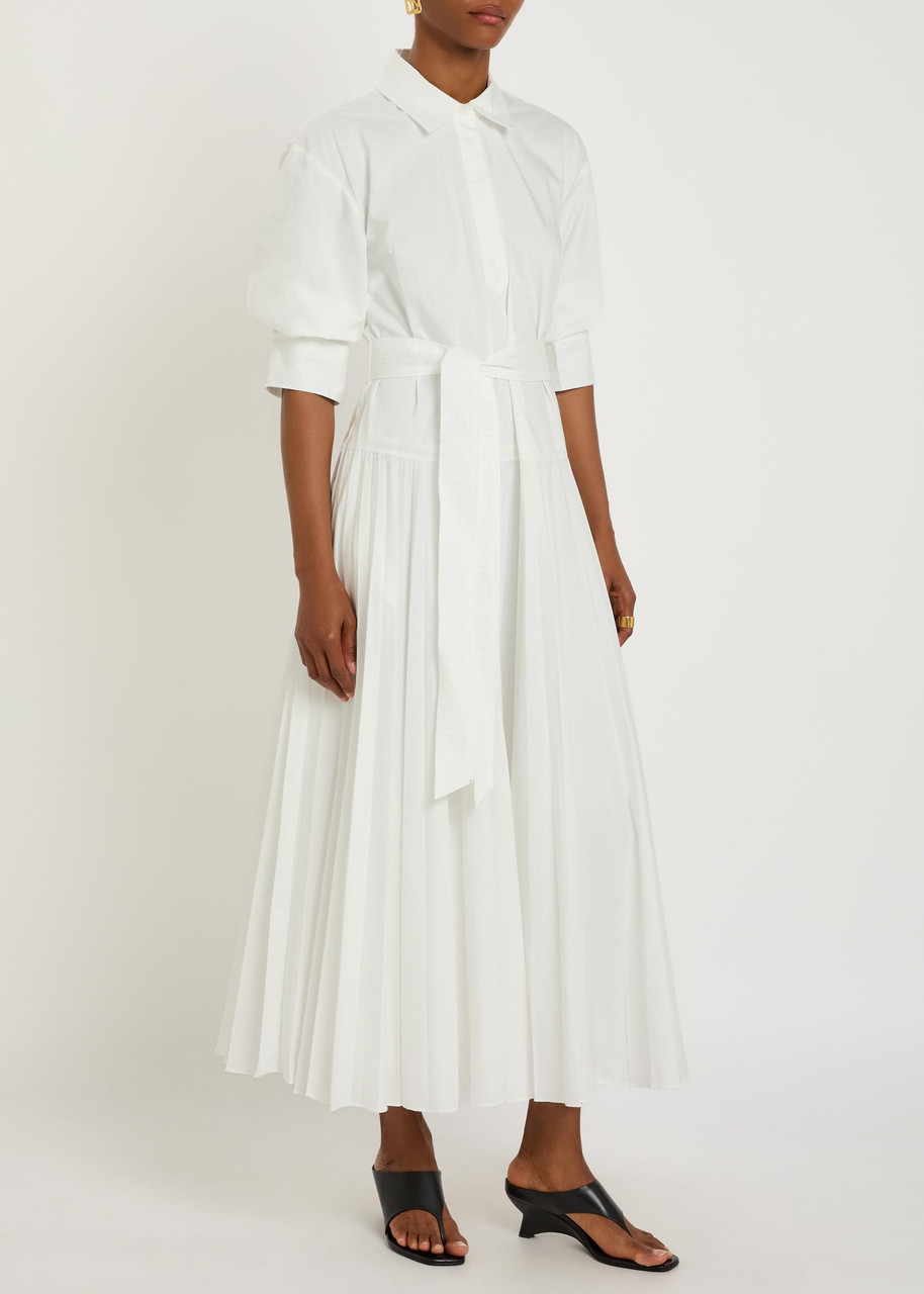 Arlo Belted Cotton-Blend Poplin Maxi Dress