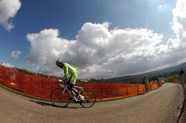 Riders enjoyed good weather during their LIege-Bastogne-Liege recon on Friday.