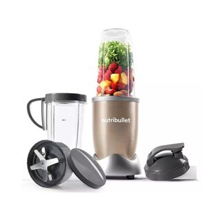 Gold Nutribullet blender with attachments
