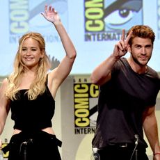 Jennifer Lawrence and Liam Hemsworth at Comic Con