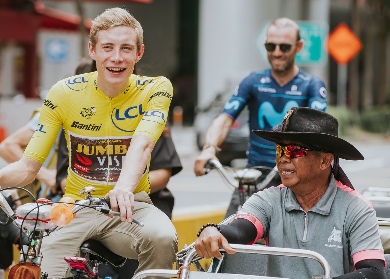 Jonas Vingegaard at the 2022 Tour de France Prudential Singapore Criterium