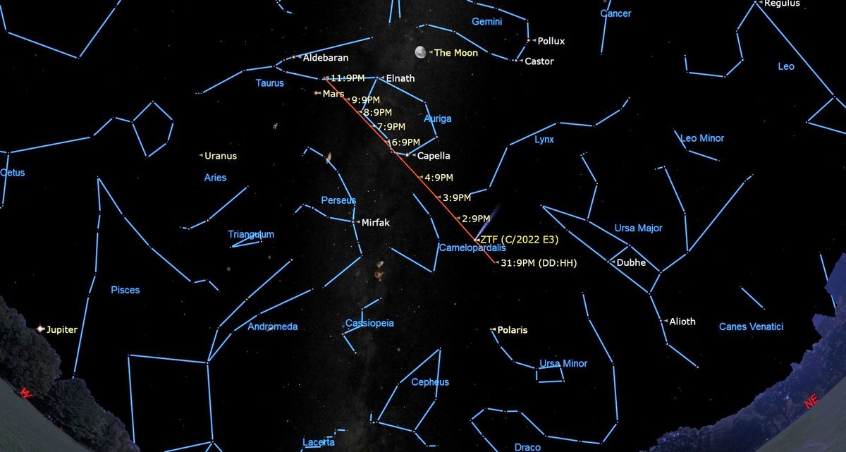 Mira como un cometa verde se acerca a la Tierra por primera vez en 50,000 años