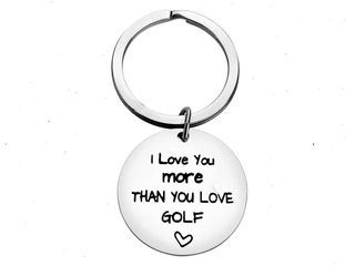 I Love You More Than You Love Golf Keychain