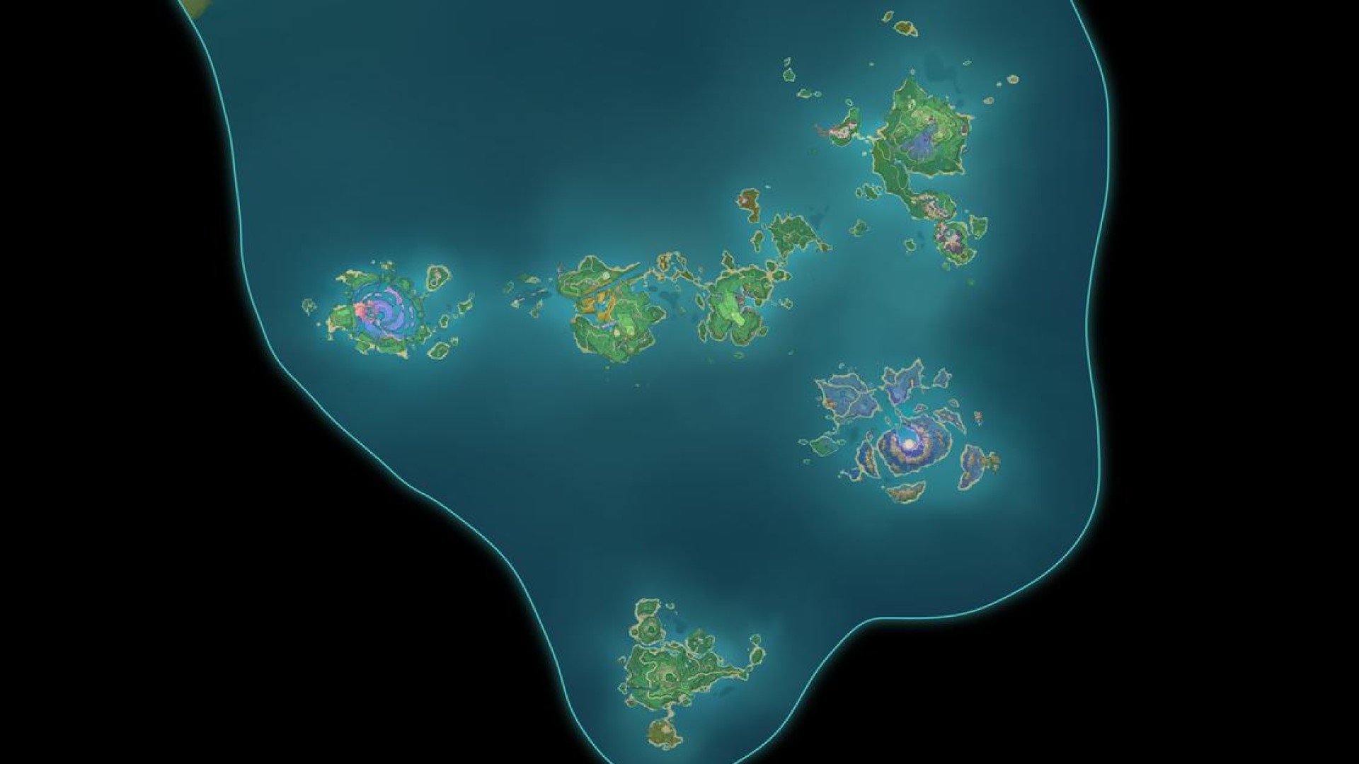 The Genshin Impact map of Inazuma