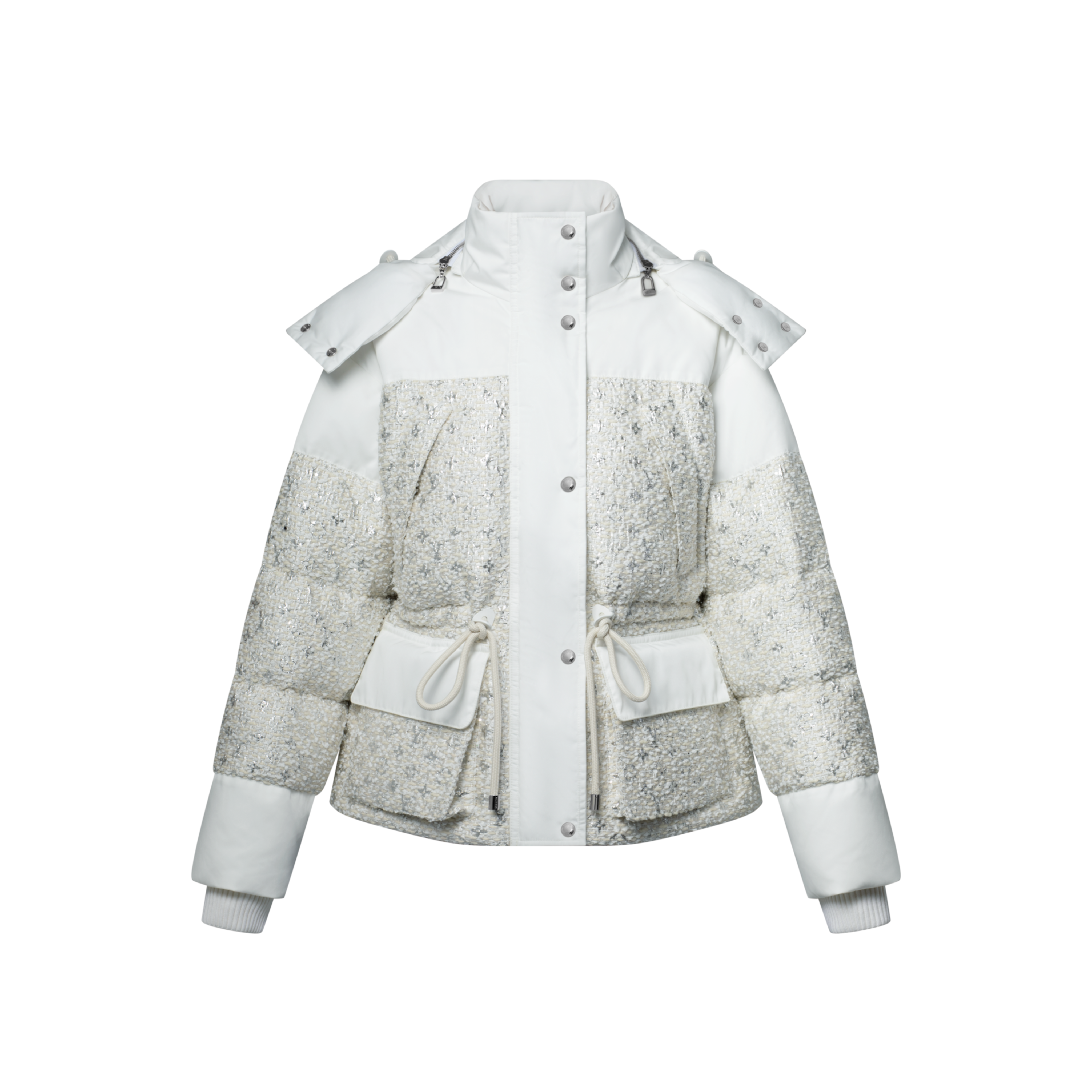 a louis vuitton white monogram ski jacket
