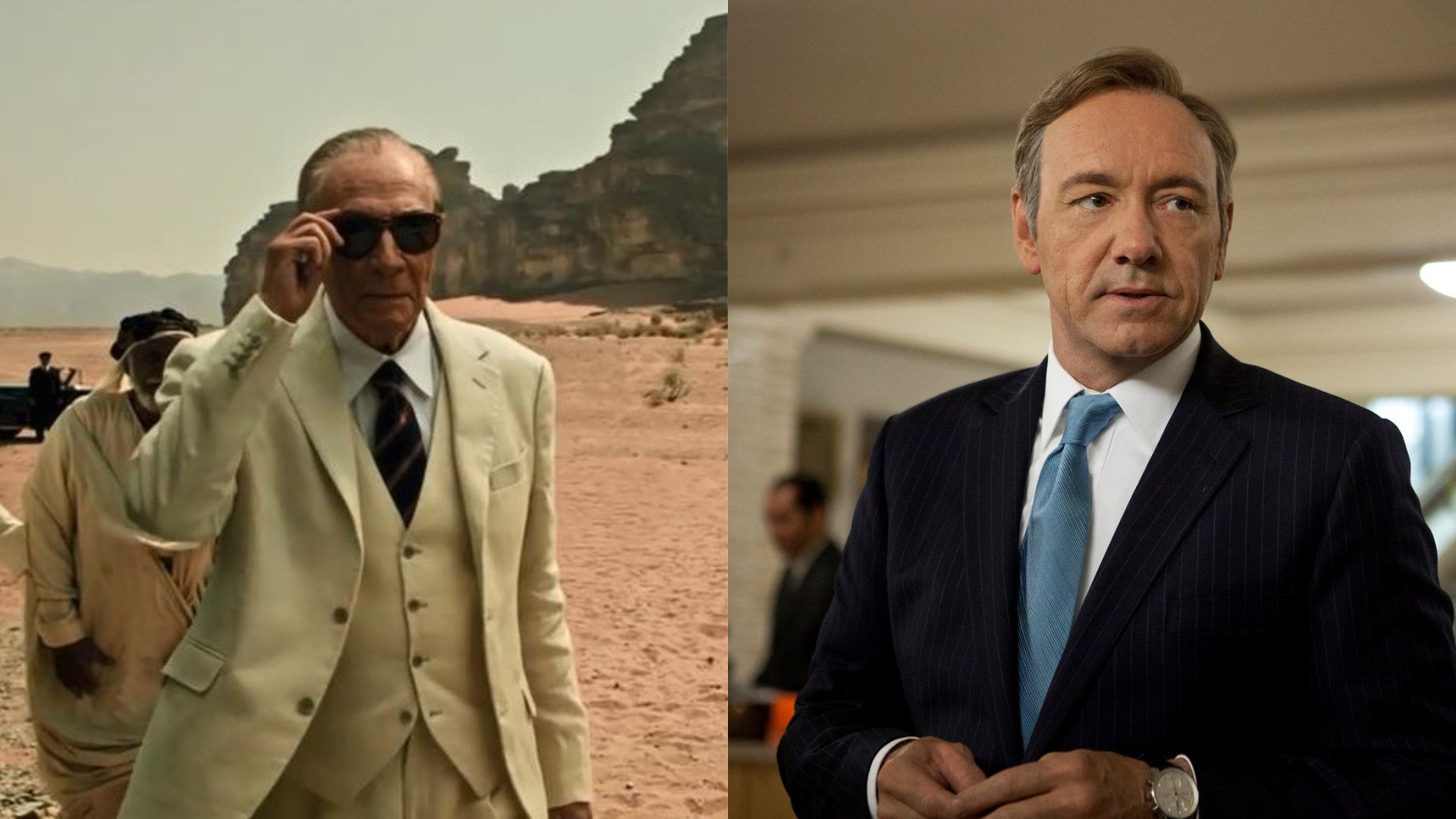On the left Christopher Plummer and Kevin Spacey on the right