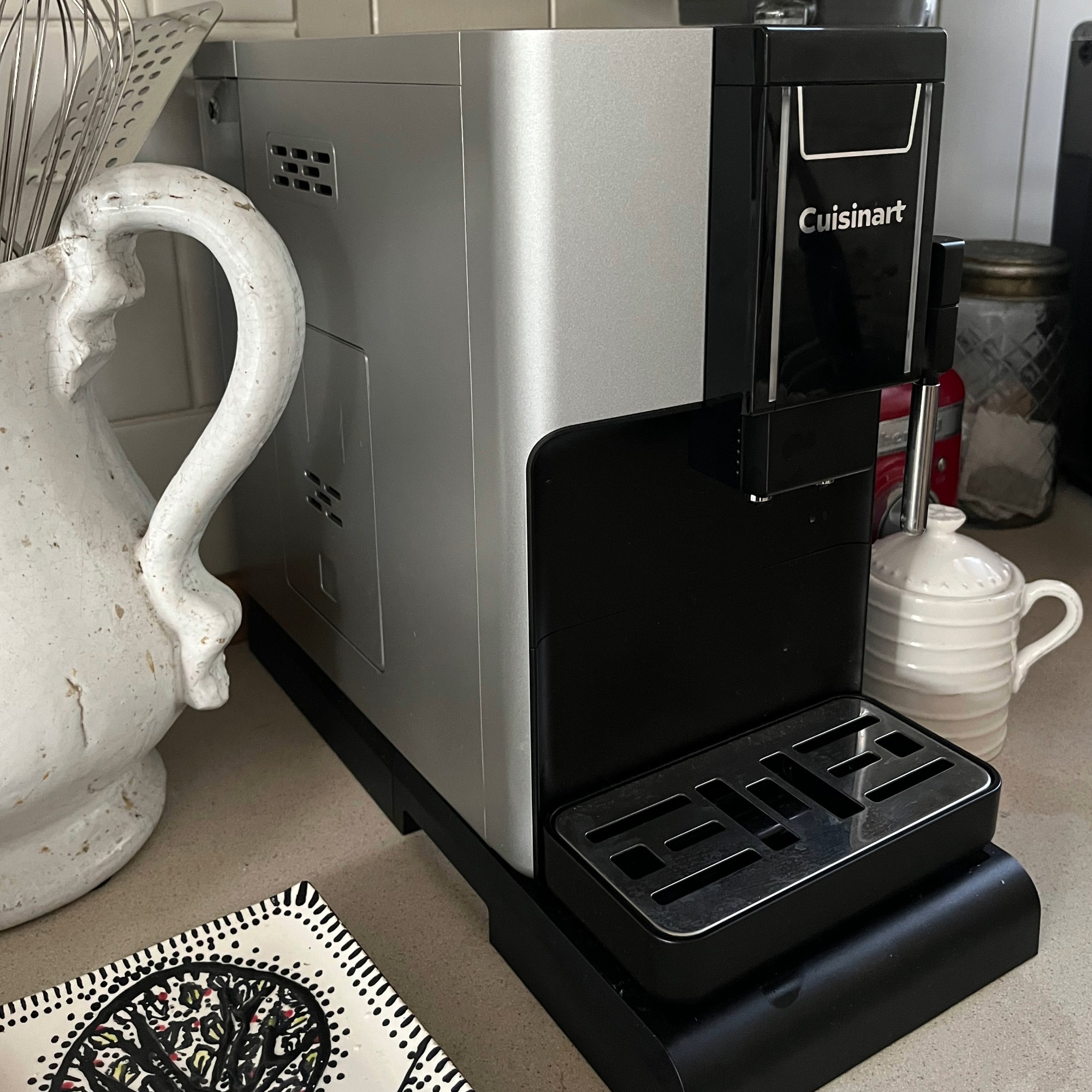 Testing the Cuisinart coffee machine