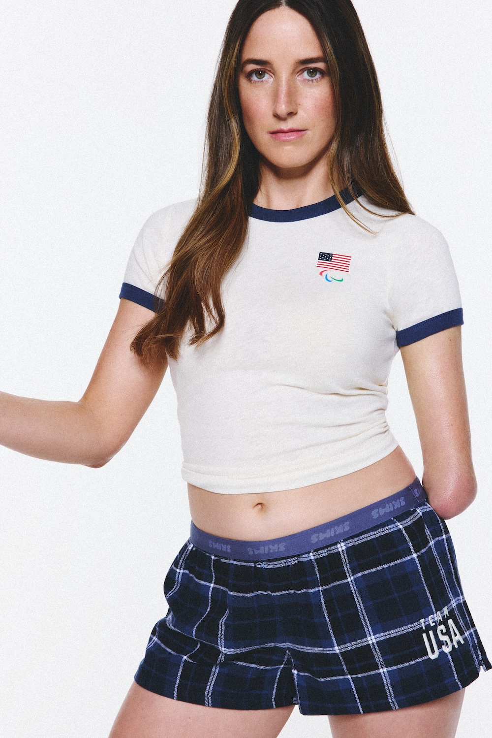 Dani for Team USA wearing Skims x Team USA