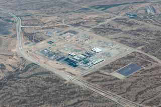 Aerial view of the new computer chip factory that's being built by The Taiwan Semiconductor Manufacturing Company in Arizona on the North side of Phoenix. TSMC has invested $40 billion into this project, and the project is receiving support from the United States via the CHIPS Act.