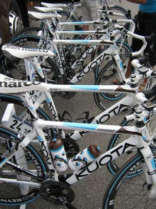 The Kuota bikes await the Ag2r-La Mondiale riders