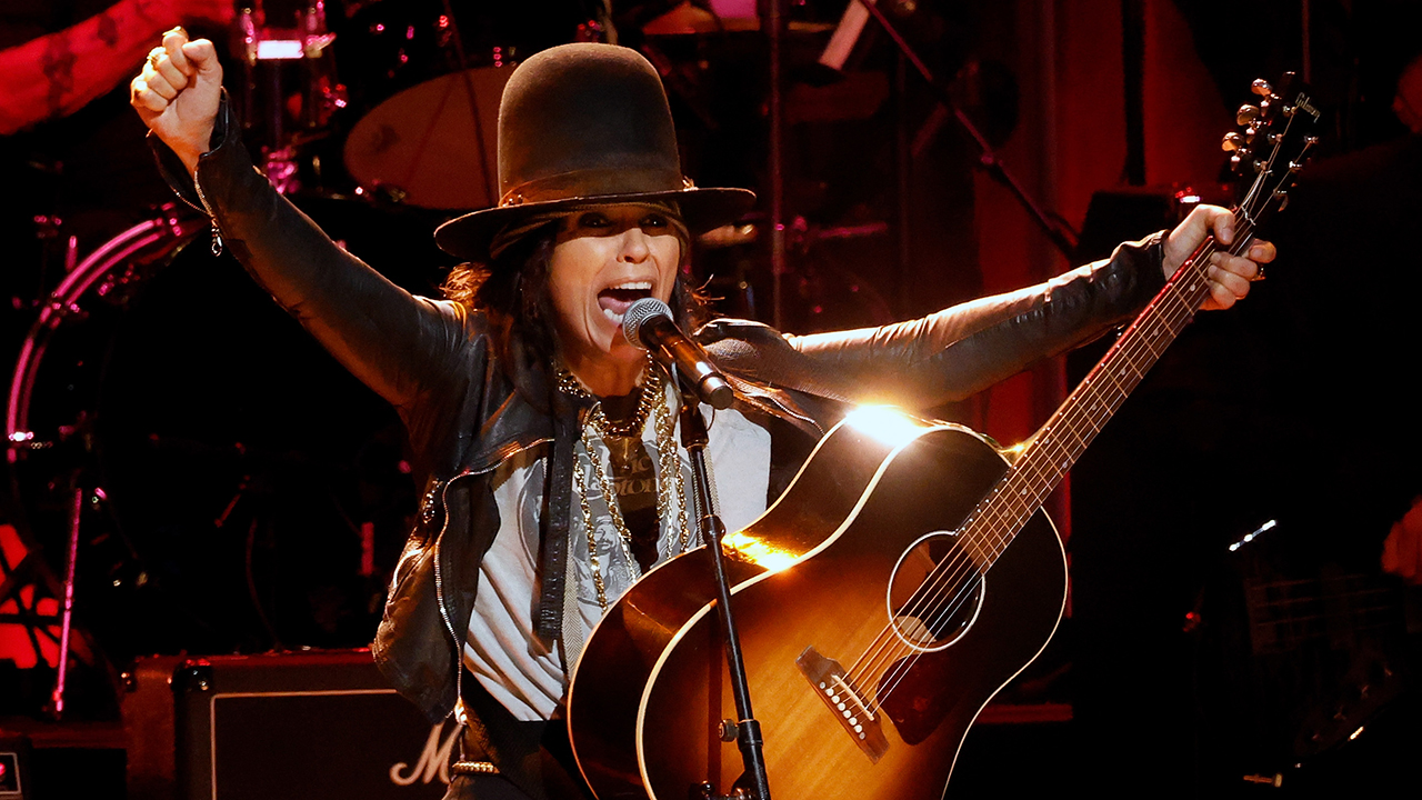 Linda Perry performs during the 10th annual Love Rocks NYC concert at the Beacon Theatre in New York City on March 5, 2026