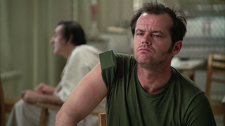 Jack Nicholson in One Flew Over The Cuckoo's Nest.