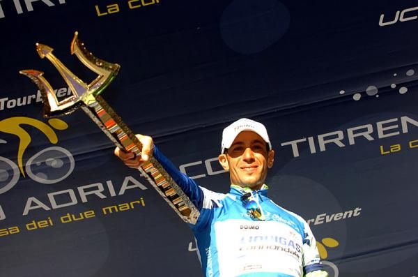 Vincenzo Nibali (Liquigas-Cannondale) on the podium