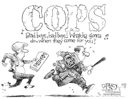 Editorial Cartoon U.S. Cops reform