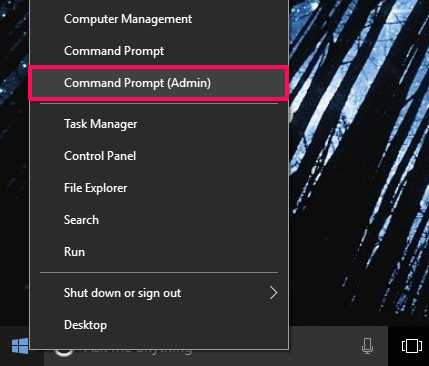 windows command prompt admin