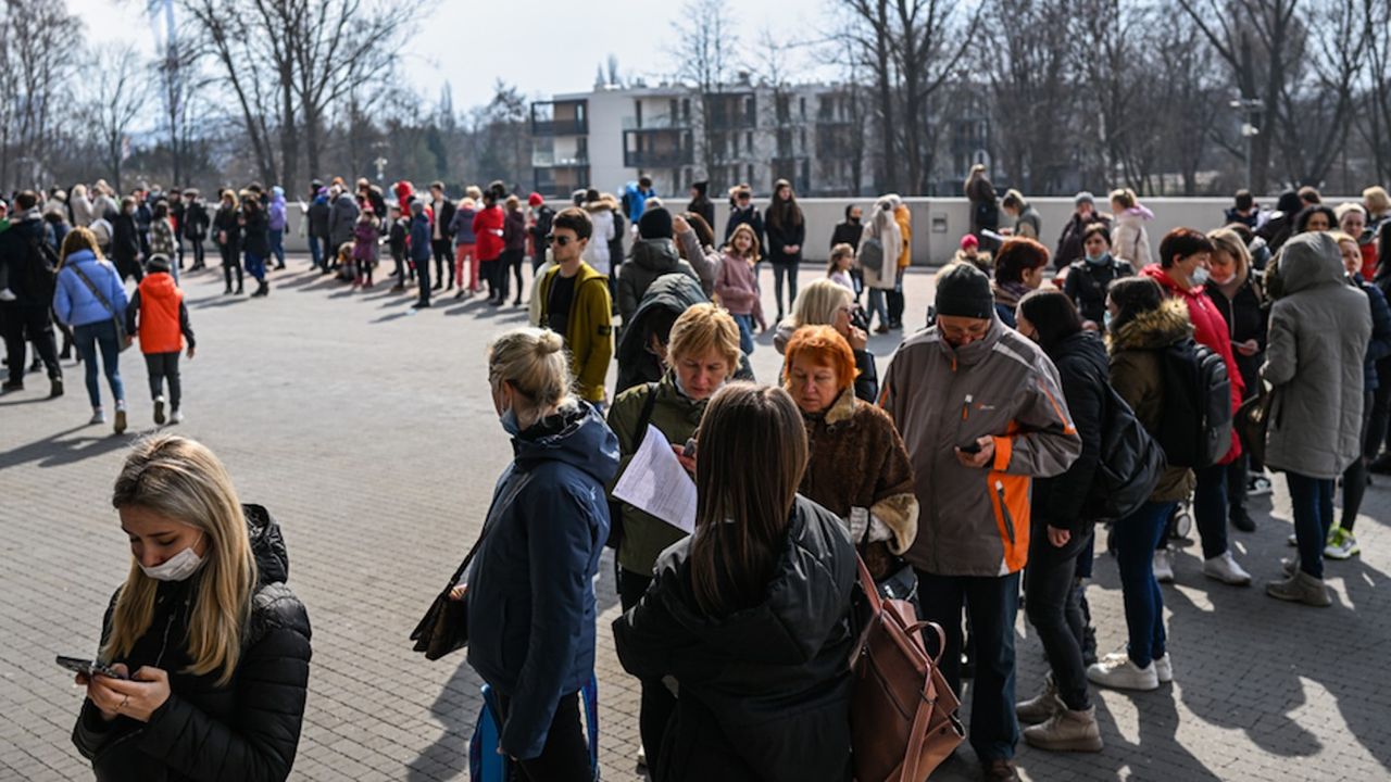 Ukrainians fleeing the war have crossed into Poland  