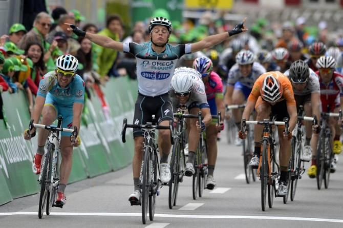 Gianni Meersman (Omega Pharma-QuickStep) wins his second stage in three days at the Tour de Romandie.