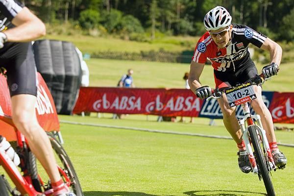 Chris Eatough concentrates during the prologue.