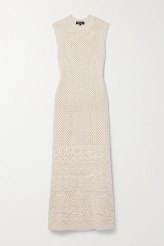 Engadin Pointelle-Knit Cashmere Maxi Dress
