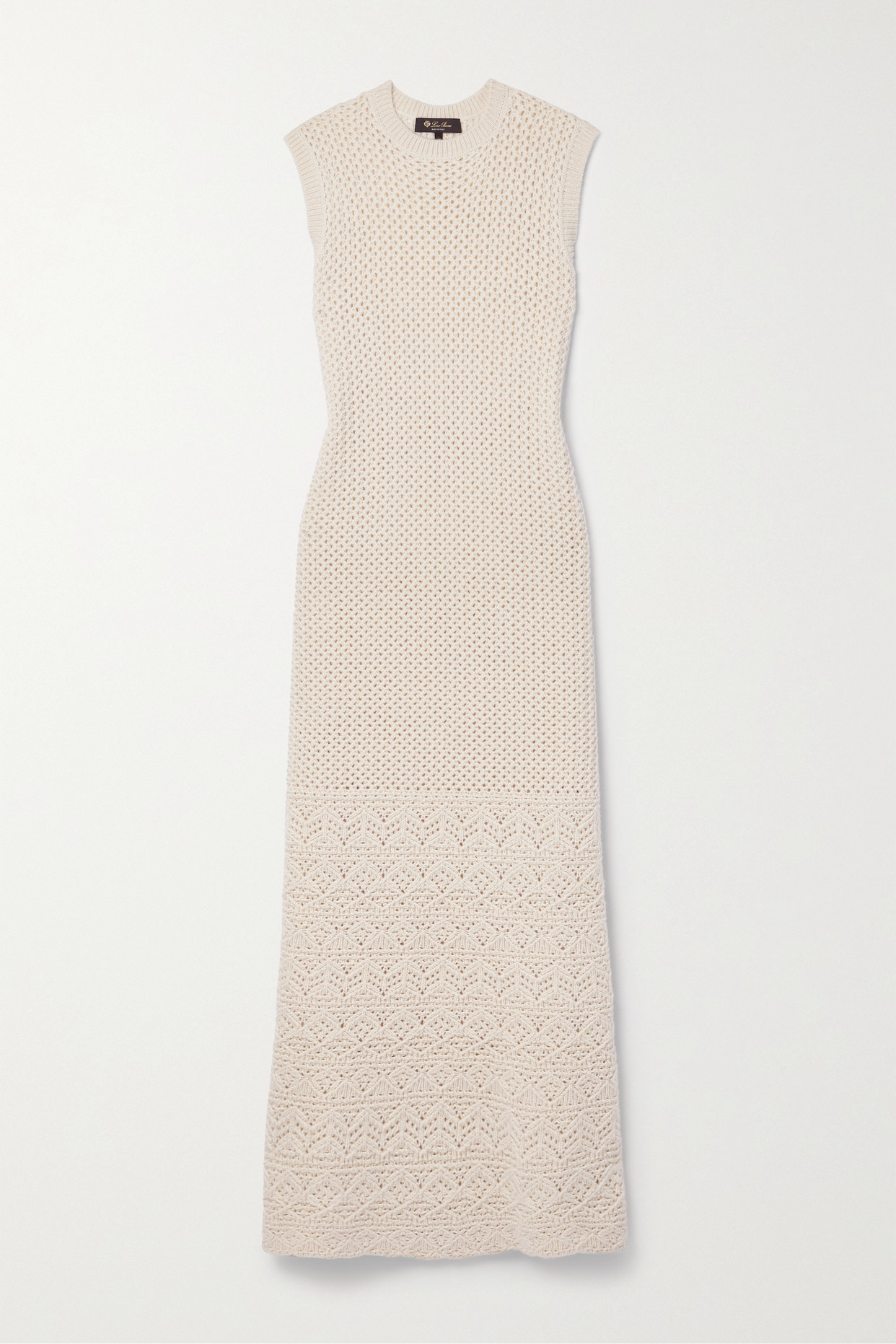 Engadin Pointelle-Knit Cashmere Maxi Dress