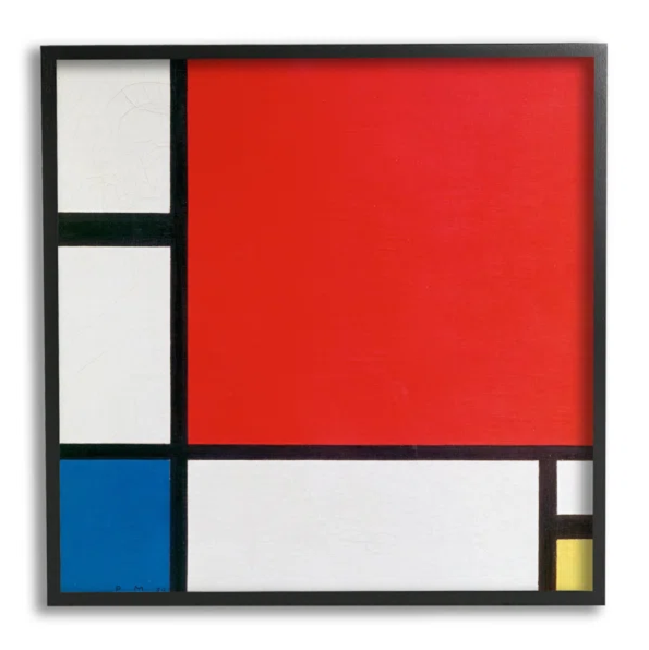 Mondrian print wall art.