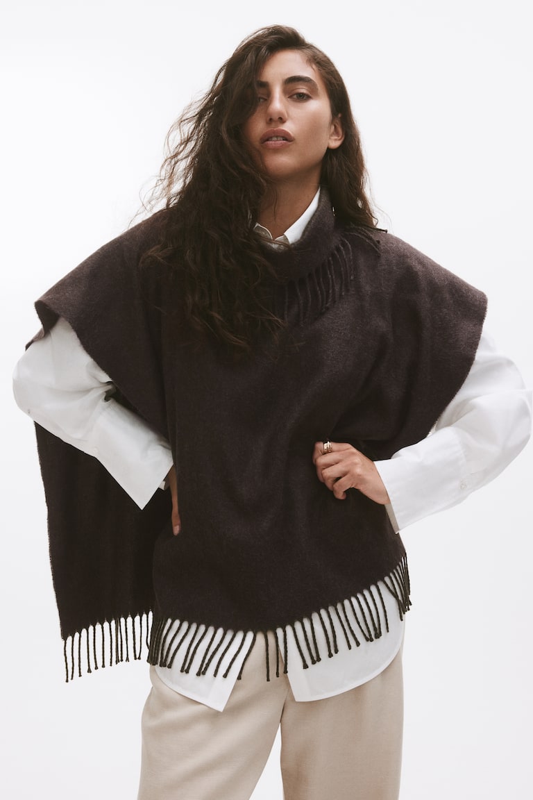 Fringe-Trimmed Cape