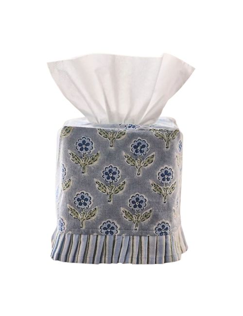 Print Ruffle Tissue Box Cover