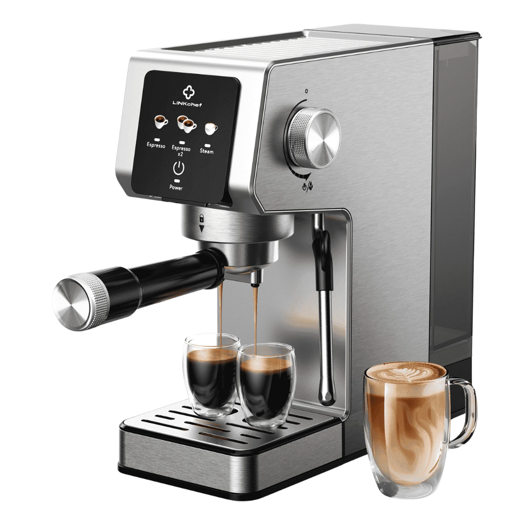 Linkchef Espresso Machine 20 Bar, Professional Espresso Maker With Milk Frother Steam Wand
