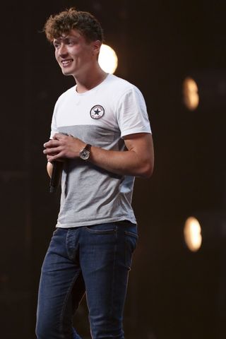 Joe Waller during the audition stage for The X Factor (SYCO/Thames TV)