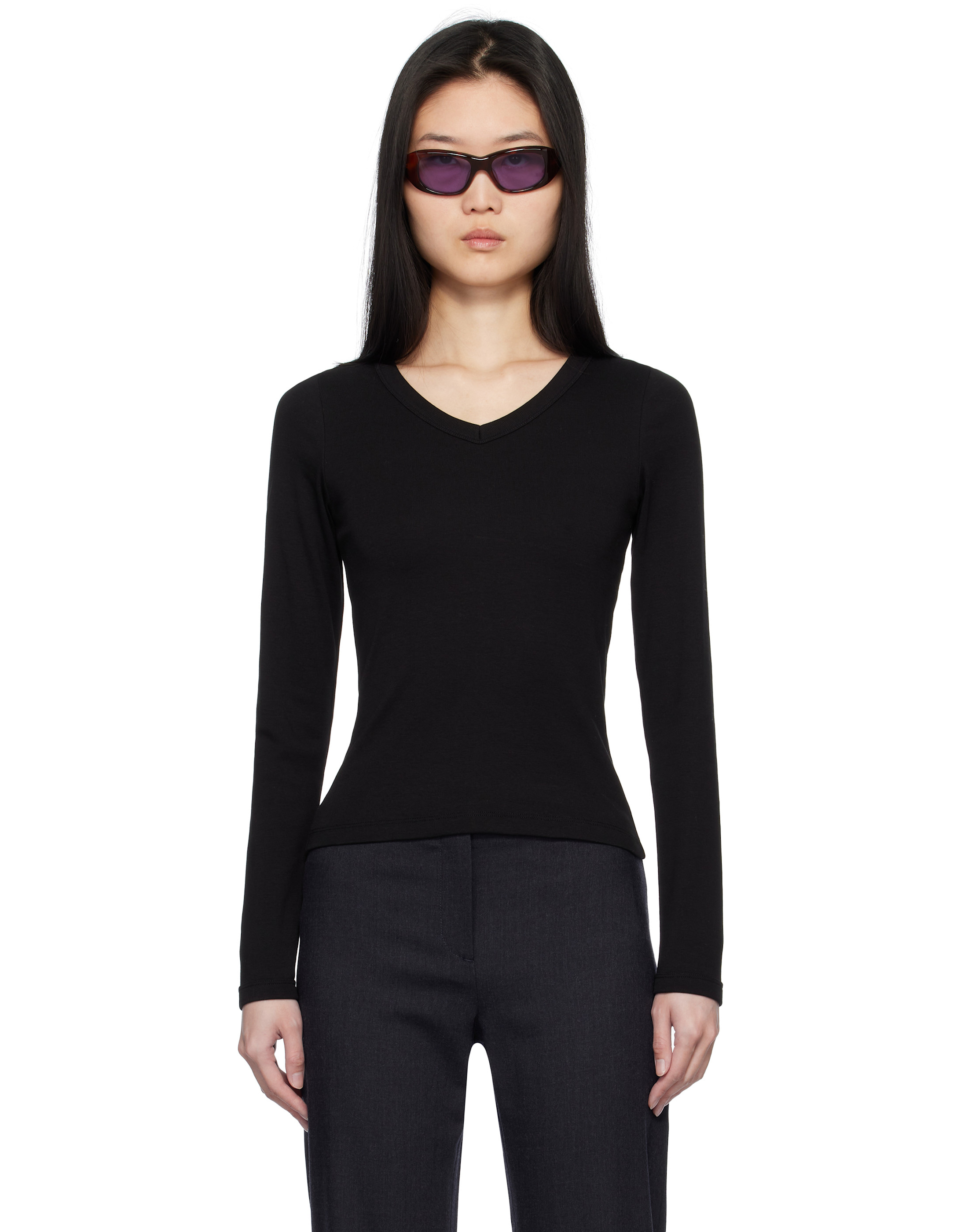FLORE FLORE, Black Jill Long Sleeve T-Shirt
